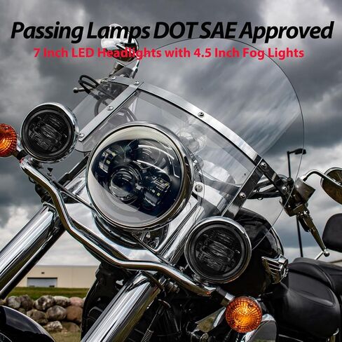 جديد سعة 7 بوصات دراجة نارية LED LED 4.5 "ضباب الأضواء النقطة النقطة SAE معتمدة ل Harley Davidson Heritage Road Road King Street Electra Glide Ultra Limited CVO Tri Deluxe Switchback in Kuwait