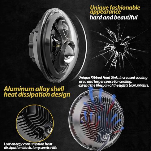 جديد سعة 7 بوصات دراجة نارية LED LED 4.5 "ضباب الأضواء النقطة النقطة SAE معتمدة ل Harley Davidson Heritage Road Road King Street Electra Glide Ultra Limited CVO Tri Deluxe Switchback in Kuwait