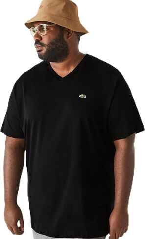 Lacoste Men's Big Fit V-Neck Pima T-Shirt in Saudi Arabia