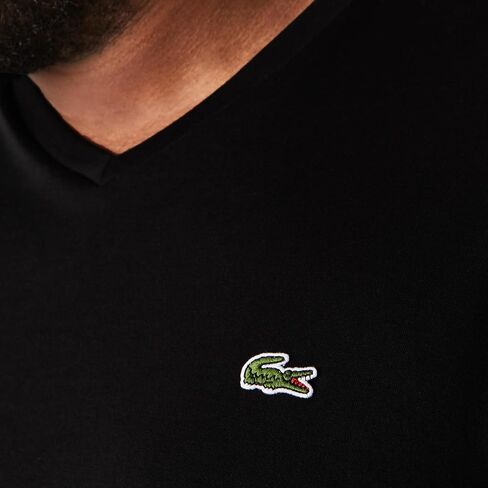 Lacoste Men's Big Fit V-Neck Pima T-Shirt in Saudi Arabia