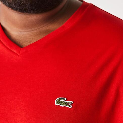 Lacoste Men's Big Fit V-Neck Pima T-Shirt in Saudi Arabia