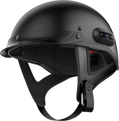 Sena Cavalry 2 Mesh Intercom Enabled Motorcycle Half Helmet, Integrated Communication System (Matte Black, Medium) in Saudi Arabia
