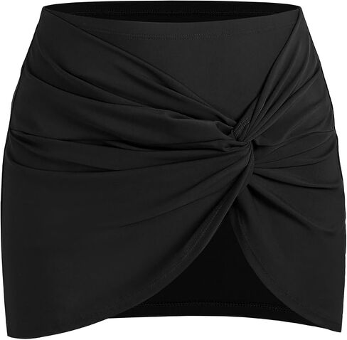 Zaful Womens Swim Swik Swist Supt Super مع تنورة مع بنية قصيرة منتصف ارتفاع السباحة السفلية Skort in Kuwait