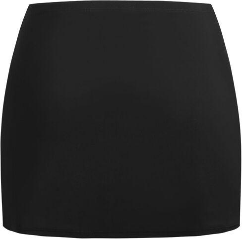 Zaful Womens Swim Swik Swist Supt Super مع تنورة مع بنية قصيرة منتصف ارتفاع السباحة السفلية Skort in Kuwait
