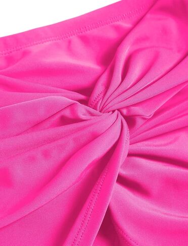 ZAFUL Womens Swim Skirt Twist Bathing Suit Skirt with Build-in Brief Mid Rise Swimsuit Bottom Skort in Kuwait