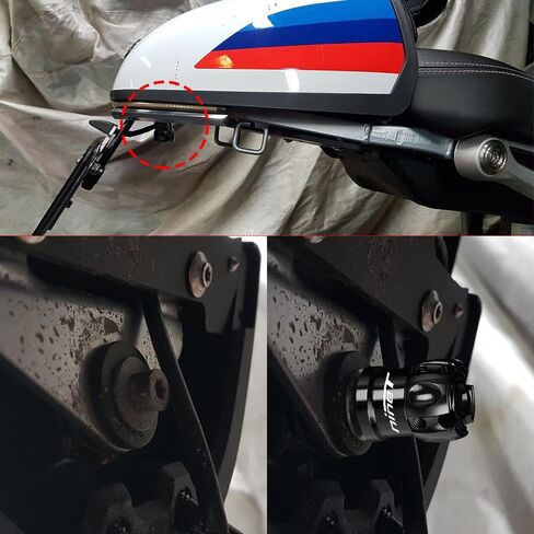 Motorcycle CNC Rear Seat Bolt Mount Screw Removal Tool-Less Quick Release Replacement for R Nine T/R Nine T Racer/R Nine T Pure/R Nine T Scrambler 2014-2024 Accessories (Black) in Kuwait