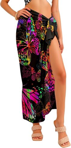Women's Swimsuit Cover Up Sarong Long Bikini Wraps Sheer Beach Wrap Skirts in Saudi Arabia