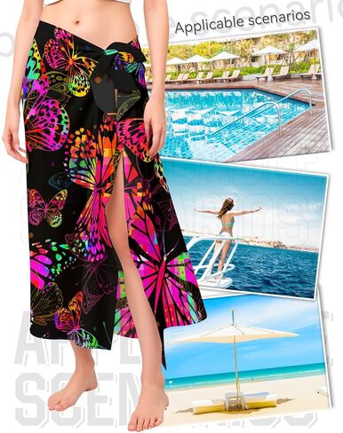 Women's Swimsuit Cover Up Sarong Long Bikini Wraps Sheer Beach Wrap Skirts in Saudi Arabia