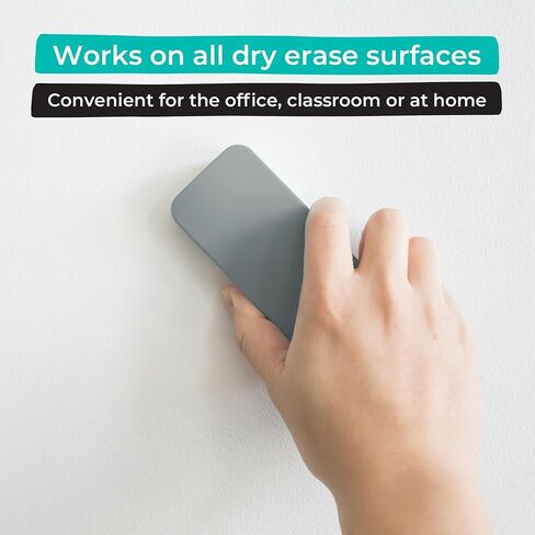 WallDeca Dry Erase Eraser, Felt Bottom Surface Whiteboard Eraser, Dry Erase Board Eraser, Magnetic Eraser for Dry Erase Board, Works on All Dry Erase Surfaces, Glass Board and Whiteboard (White) in Saudi Arabia