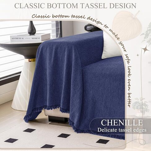 ALIECOM Sectional Couch Covers L Shape Sectional Sofa Cover for Dogs 2 Piece Thick Chenille L Shaped Couch Slipcover Blanket Chaise Pet Furniture Protector Washable (XX-Large, Light Khaki) in Saudi Arabia