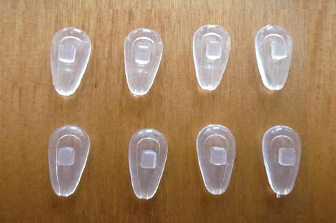 4 5 8 10 Pairs Soft Eyeglasses Nose Pads Push in No Screw Silicone Comfort Air Chamber Cushion Anti Slip Flexible Nose Pieces for Sunglasses Replacement Part Multi Selection... (4 Pairs Clear) in Saudi Arabia