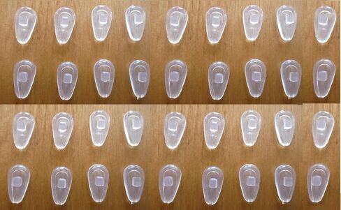 4 5 8 10 Pairs Soft Eyeglasses Nose Pads Push in No Screw Silicone Comfort Air Chamber Cushion Anti Slip Flexible Nose Pieces for Sunglasses Replacement Part Multi Selection... (4 Pairs Clear) in Saudi Arabia