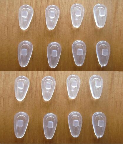 4 5 8 10 Pairs Soft Eyeglasses Nose Pads Push in No Screw Silicone Comfort Air Chamber Cushion Anti Slip Flexible Nose Pieces for Sunglasses Replacement Part Multi Selection... (4 Pairs Clear) in Saudi Arabia