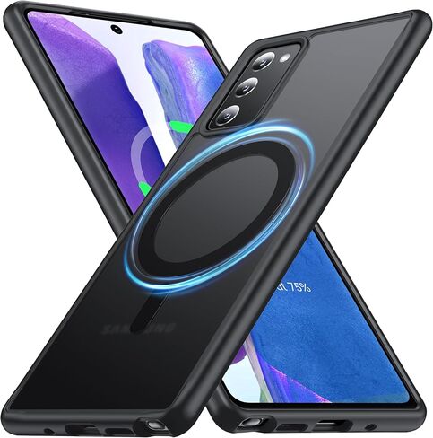 [NO.1 Magnetic for Samsung Galaxy S22 Case with MagSafe [Translucent Matte][Anti-Fingerprint][Military Grade Drop Tested] Slim Hard Case Silicone Bumper for Samsung Galaxy S22 Phone Case,Black in Kuwait