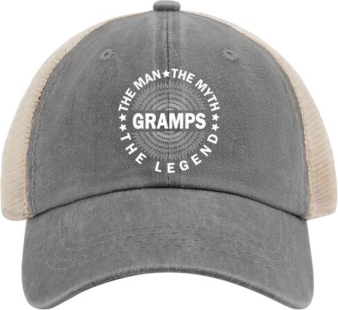 Gramps The Man The Myth The Legend Golf Hats Cycling Caps for Grandma in Saudi Arabia