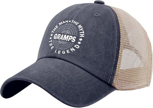Gramps The Man The Myth The Legend Golf Hats Cycling Caps for Grandma in Saudi Arabia