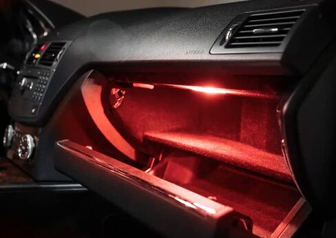 Ijdmtoy Brilliant Red LED Compartment Glove Box أو Footwell Lights متوافقة مع فولكس واجن Jetta Gti Altas CC ، مدعوم من 3W 18-SMD LED ، استبدال مصابيح OEM المتوهجة in Kuwait
