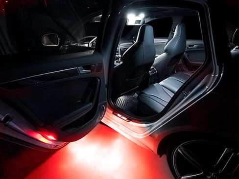 Ijdmtoy Brilliant Red LED Compartment Glove Box أو Footwell Lights متوافقة مع فولكس واجن Jetta Gti Altas CC ، مدعوم من 3W 18-SMD LED ، استبدال مصابيح OEM المتوهجة in Kuwait