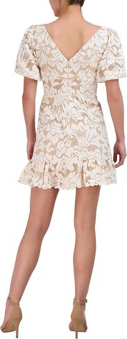 BCBGMAXAZRIA Women's Square Neck Boned Midriff Mini Dress in Saudi Arabia