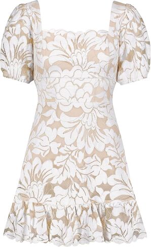 BCBGMAXAZRIA Women's Square Neck Boned Midriff Mini Dress in Saudi Arabia