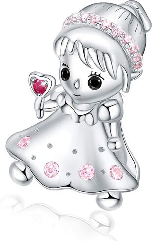 FOREVER QUEEN Charms fit Charms Bracelet 925 Sterling Silver Little Princess Bead Charms for Bracelet and Necklace Jewelry Gift with Gift Box in Saudi Arabia
