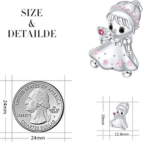 FOREVER QUEEN Charms fit Charms Bracelet 925 Sterling Silver Little Princess Bead Charms for Bracelet and Necklace Jewelry Gift with Gift Box in Saudi Arabia
