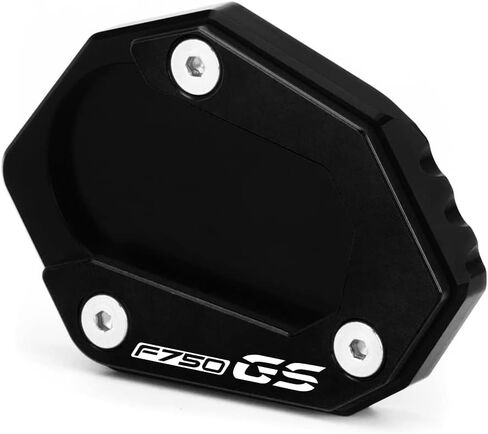 متوافق مع BMW F750GS 2018-2023 Motocycle Accessories CNC Aluminium Kickstand Pad Foot Side Stand Enlarge Extension Pad F750 GS F 750 GS Accessories (Black) in Kuwait