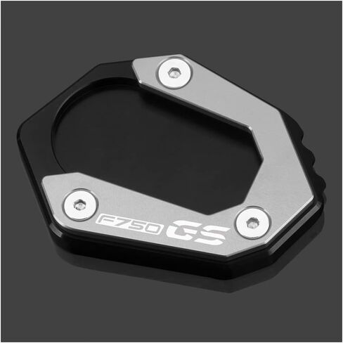 متوافق مع BMW F750GS 2018-2023 Motocycle Accessories CNC Aluminium Kickstand Pad Foot Side Stand Enlarge Extension Pad F750 GS F 750 GS Accessories (Black) in Kuwait