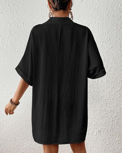 Bsubseach Cover Ups for Swimwear Women Short Sleeve Beach Swimsuit Coverup Loose Shirt Dress 2025 Vacation Outfits in Kuwait