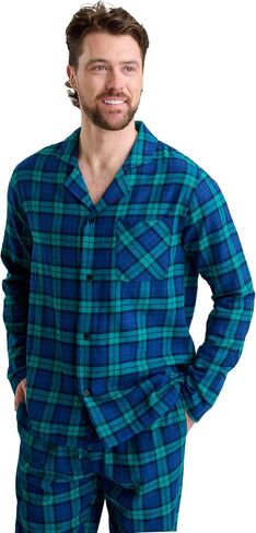 GIVEITPRO Cotton Flannel Men's Long Button-Down Sleepwear Pajama Set in Kuwait