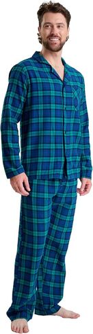 GIVEITPRO Cotton Flannel Men's Long Button-Down Sleepwear Pajama Set in Kuwait