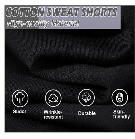 Mens 5.5 Inch Short Sweat Shorts Mens Cotton Shorts 5 Inch Inseam Cotton Shorts for Men Gym Shorts with Pockets in Saudi Arabia