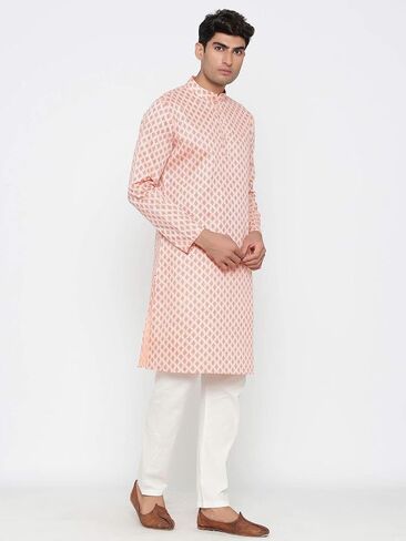 Elina Fashion Men Men's Satin Cotton Kurta Pajama وضعت مهرجان تونك الهندي التقليدي Kurta Payjama in Saudi Arabia