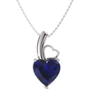 Diamondere Natural and Certified Heart Cut Gemstone Solitaire Petite Necklace in 14k Solid Gold | 0.32 Carat Pendant with Chain Valentine's Day gift for her