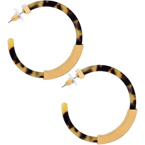 Hoop Earrings for Women Geometry Acrylic Resin Earrings Bohemia Tortoise Shell Earrings Mottled Statement Stud Earrings Fashion Jewelry