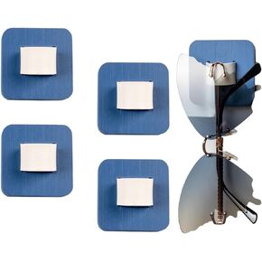 AMHSCOCA Sunglasses Organizer Wall, 5PCS Wood Sunglasses Holder Wall Mounted, Eyeglasses Glasses Display Stand for Wall (burlywood)