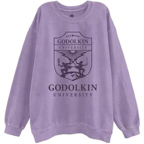 Ripple Junction Gen V Women's Pullover Sweatshirt Godolkin University School Crest Juniors Fit Fleece Officially Licensed