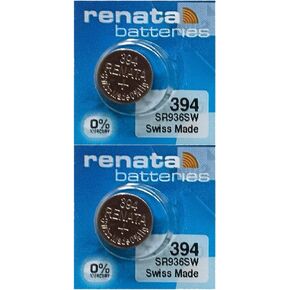 Renata 394 SR936SW Batteries - 1.55V Silver Oxide 394 Watch Battery (2 Count)