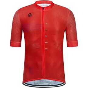 Men's Cycling Jersey with 3+1 Zipper Pockets Short Sleeves Biking Bike Jersey Cycling Shirt Breathable Mesh Fabric