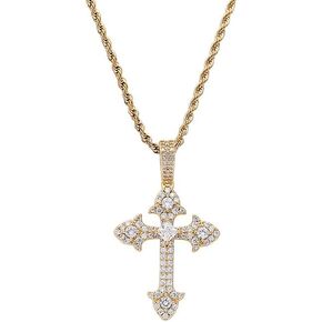 14K Gold Cross Pendant Necklace for Women,Delicate Design with Moissanite Cross Pendant,Fashion Jewelry Gift for Her on Special Occasions
