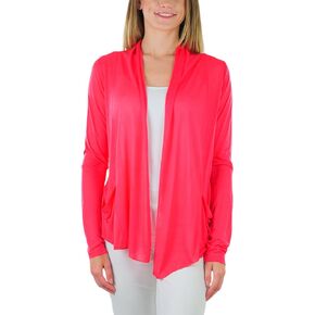 ToBeInStyle Women's Long Sleeve Open Front Lightweight Cardigan