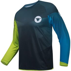 Men's MTB Jersey Long Sleeve Mountain Bike Shirt Bicycle Cycling Tops Quick Dry&Moisture-Wicking