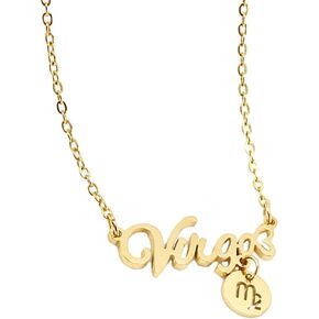 Zodiac Constellation Horoscope Pendant Necklaces for Girls Gold Plated Astrology Necklaces for Women Best Gift for birthday Jewelry Gift