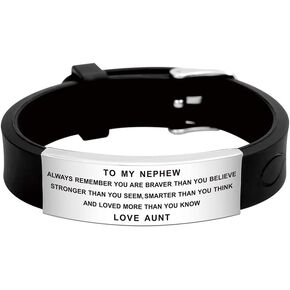to Our/My Nephew Gifts Bracelet with Inspirational Love Quotes