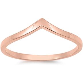CHOOSE YOUR COLOR Sterling Silver Chevron Thumb Ring