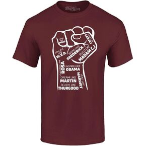shop4ever Inspiring Black Leaders Fist T-Shirt