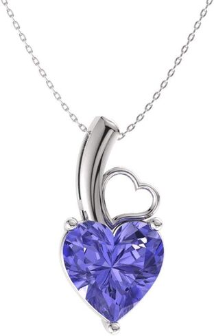 Diamondere Natural and Certified Heart Cut Gemstone Solitaire Petite Necklace in 14k Solid Gold | 0.32 Carat Pendant with Chain Valentine's Day gift for her in Saudi Arabia