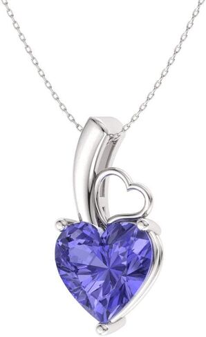 Diamondere Natural and Certified Heart Cut Gemstone Solitaire Petite Necklace in 14k Solid Gold | 0.32 Carat Pendant with Chain Valentine's Day gift for her in Saudi Arabia