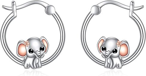 أقراط على شكل حيوانات من الفضة الإسترليني، أقراط على شكل حيوان صغير لطيف، هدايا مجوهرات للنساء والفتيات in Kuwait