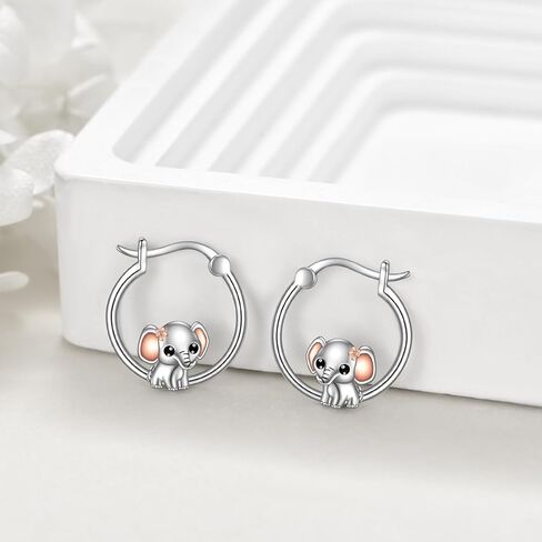 أقراط على شكل حيوانات من الفضة الإسترليني، أقراط على شكل حيوان صغير لطيف، هدايا مجوهرات للنساء والفتيات in Kuwait